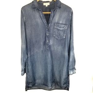 Anthropologie Cloth & Stone Chambray Tunic Dress